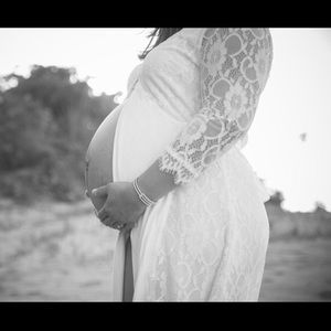 White lace dress for party or photoshoot